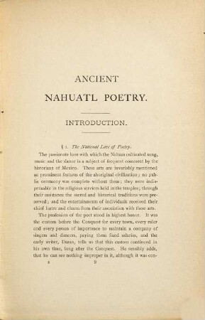 Ancient Nahuatl Poetry, containing the Nahuatl Text of XXVII ancient Mexican Poems