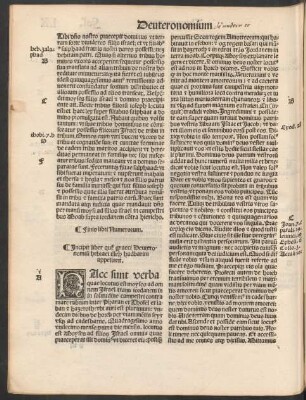 Incipit liber quem graeci Deuteronomium hebraei illeh hadbarim appellant.