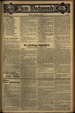 Zweite Ausgabe vom Sonntag, den 07. Mai 1933.
