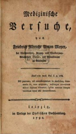 Medizinische Versuche