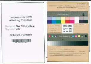 Entnazifizierung Hermann Schwarz , geb. 27.08.1898 (Kaufmann)