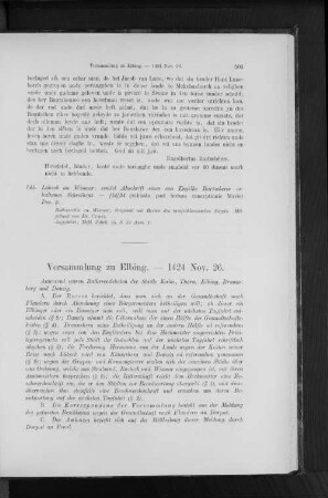 Versammlung zu Elbing. - 1424 Nov. 26.