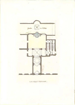 Gärtner, Friedrich von; Rom (Italien); Via della Pedachia - Grundriss