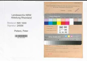 Entnazifizierung Peter Pelters, geb. 23.08.1901 (Postschaffner)