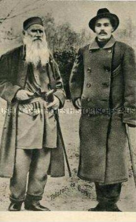 Leo Tolstoi und Maxim Gorki