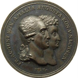 König Friedrich August I.und Marie Amalie Auguste - Goldene Hochzeit