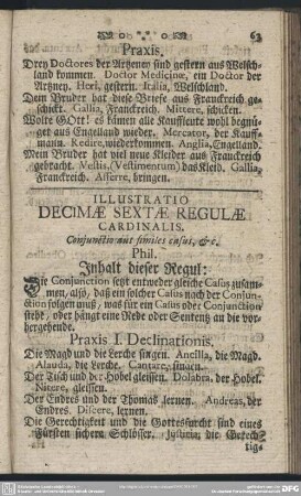 Illustratio Decimae Sextae Regulae Cardinalis. Conjunctio aut similes casus, &c.