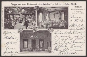 Ansichtskarte Restaurant „Arminhallen“, Kommandantenstraße [4/4]
