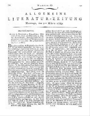 Schirmer, ... ; Schlicht, ...: Anleitung zur Feldmesskunst. - Berlin, 1788