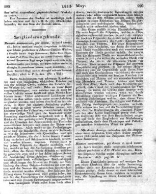 Museum anatomicum, per decem et quod excurrit, lustra maximo studio congestum indefessoque labore perfectum a J. G. Walter etc. etc. Berolini impensis Scholae regiae chirurgicae militaris Borussicae. 1803. pag. 68. 8.