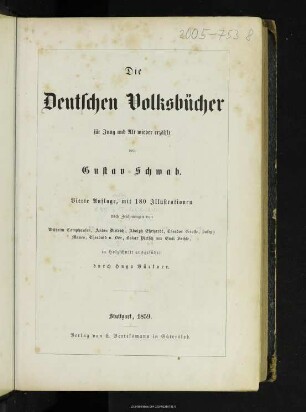 Die deutschen Volksbücher : für Jung und Alt wieder erzählt