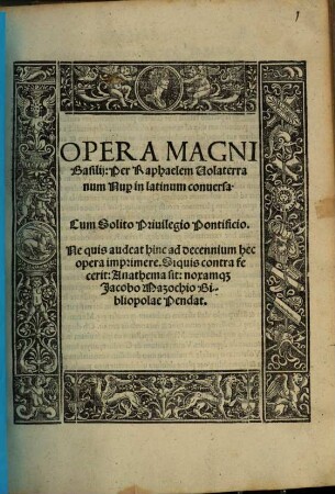 Opera Magni Basilii