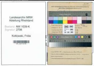 Entnazifizierung Frida Kottowski , geb. 01.12.1914 ()