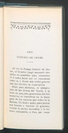 XXIV. Concejo de dioses