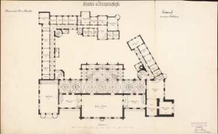 Stadthaus Schinkelwettbewerb 1898: Grundriss 1. OG 1:200