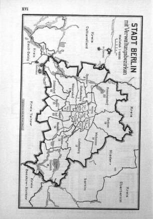 Karte: Stadt Berlin mit Verwaltungsbezirken