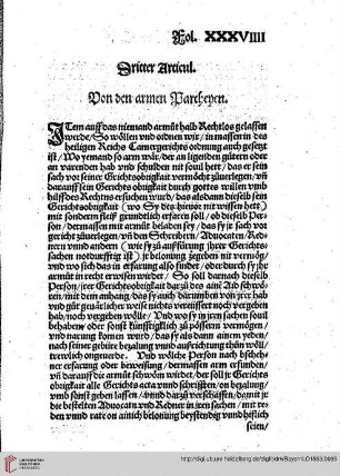 Zehender Titul / Von verrechnung / verwarnung vnnd verwaltung der Kirchen güter