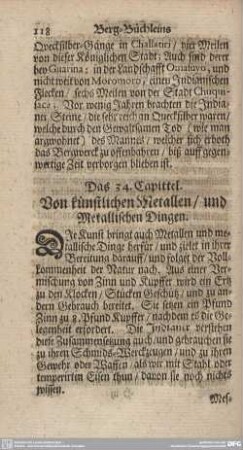 Das 34. Capittel. Von künstlichen Metallen/und Metallischen Dingen.