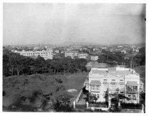 Bombay, Indien. Blick über die Stadt vom Malabar-Hill