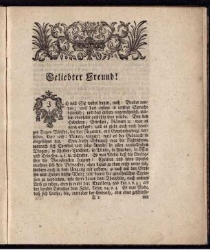 Geliebter Freund !