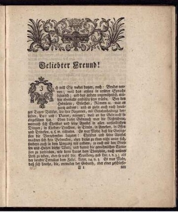 Geliebter Freund !