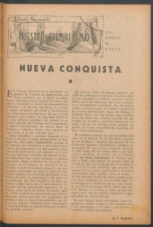 Nueva conquista : Nuestro gremialismo
