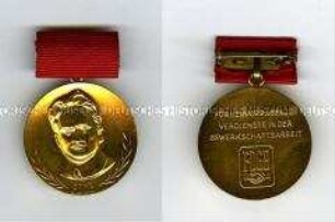 Fritz-Heckert-Medaille in Gold, mit Etui