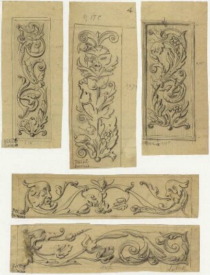 Gebäude in Lübeck, Pilaster- und Friesfüllungen (mit Aufmaß)
