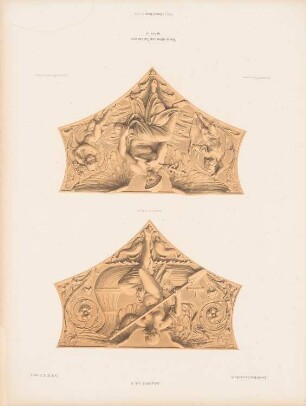 Terrakotten vom Berliner Rathaus (Rotes Rathaus), Berlin: Ansichten (aus: Architektonisches Skizzenbuch, H. 99/5, 1869)