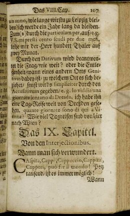Das IX. Capitel. Von den Interjectionibus