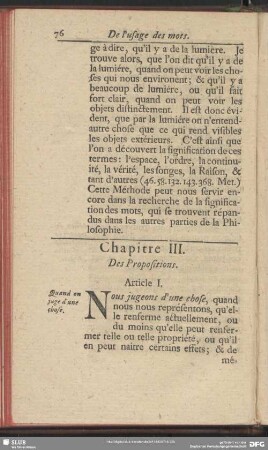 Chapitre III. Des Propositions