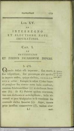 Lib. XV. De Interregno Et Electione Novi Imperatoris