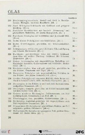 Glas (Nr. 219-247)