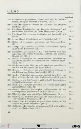 Glas (Nr. 219-247)