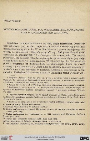 Tom 10: Kościół poaugustiański pod wezwaniem św. Jana Jałmużnika w Orchówku pod Włodawą