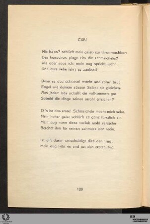 CXIV: Wie ist es? schlürft mein geist · eur thron-nachbar