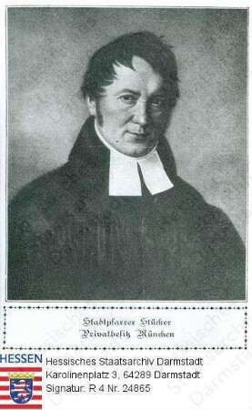 Stücker, Johannes (1786-1851) / Porträt, Brustbild, mit Bildlegende