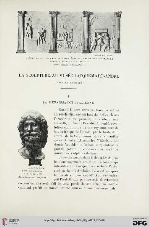4. Pér. 10.1913: La sculpture au Musée Jacquemart-André, 1, La Renaissance italienne
