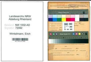 Entnazifizierung Erich Winkelmann, geb. 03.01.1904 (Verw.Angest.)