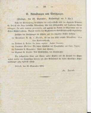 II. Redeübungen und Versetzungen.