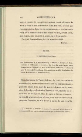 XLVII. Le Landgrave au Roi (15 novembre 1604)