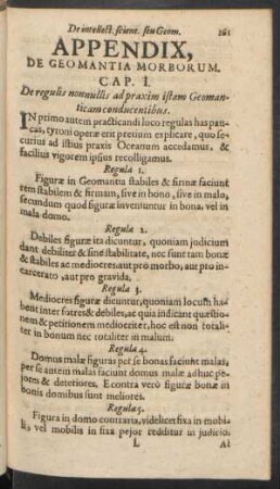 Appendix, De Geomantia Morborum