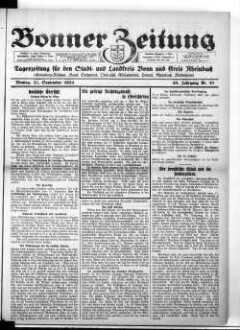 Bonner Zeitung. 1895-1933