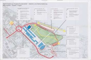 Hansjakob, Gottfried; Bonn; Bundesviertel - Rheinaue - Rahmenplanung 'Engeres Bundesviertel', Übersicht Verkehrs- und Freiraumplanung