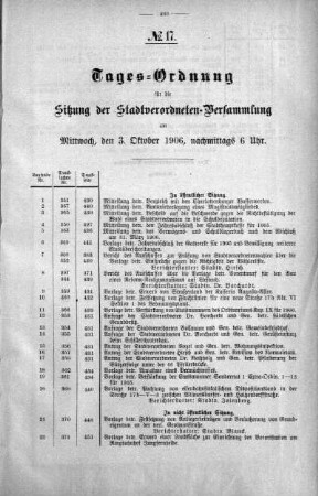 Tages-Ordnung No. 17. (380-410), 03. Oktober 1906