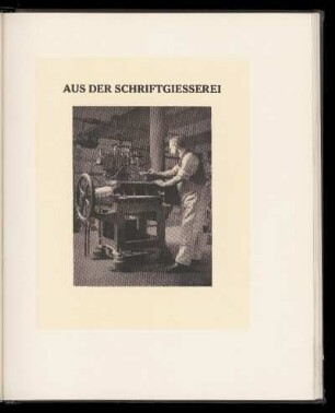 Aus der Schriftgiesserei
