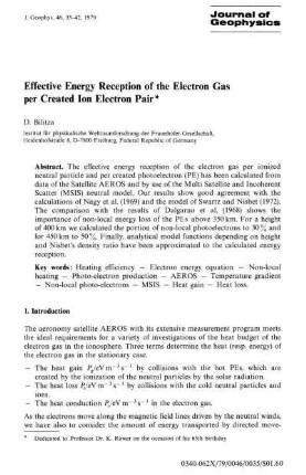 Effective energy reception of the electron gas per created ion electron pair