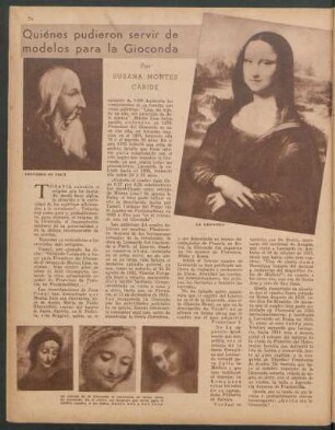 Quiénes pudieron servir de modelos para la Gioconda