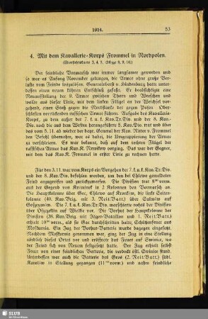 4. Mit dem Kavallerie-Korps Frommel in Nordpolen