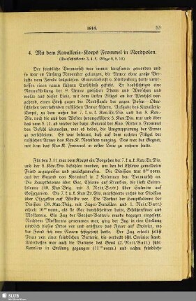 4. Mit dem Kavallerie-Korps Frommel in Nordpolen